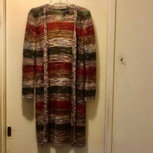Ultra Flirt Multicolor Long Cardigan Size S